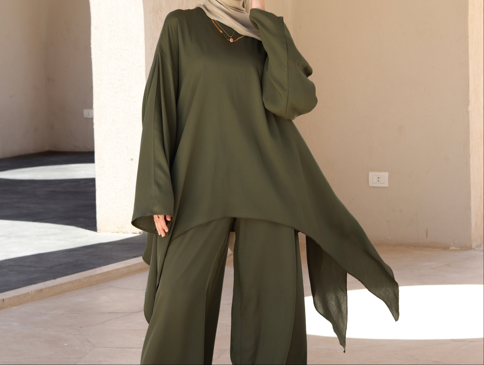 Laiana Blouse In Olive-Green