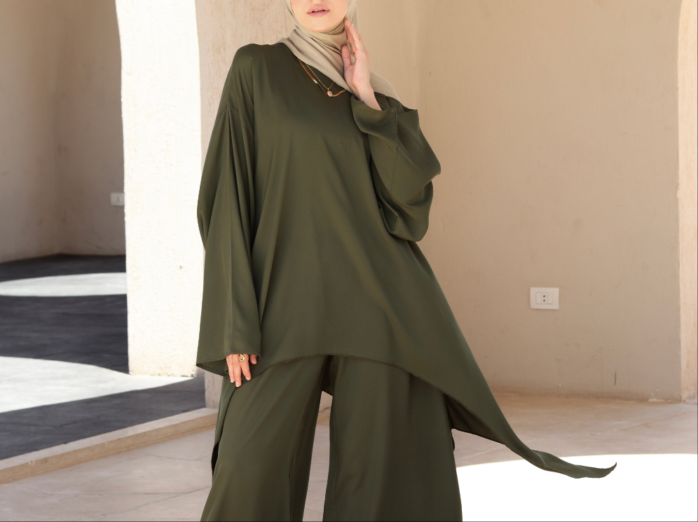 Laiana Blouse In Olive-Green