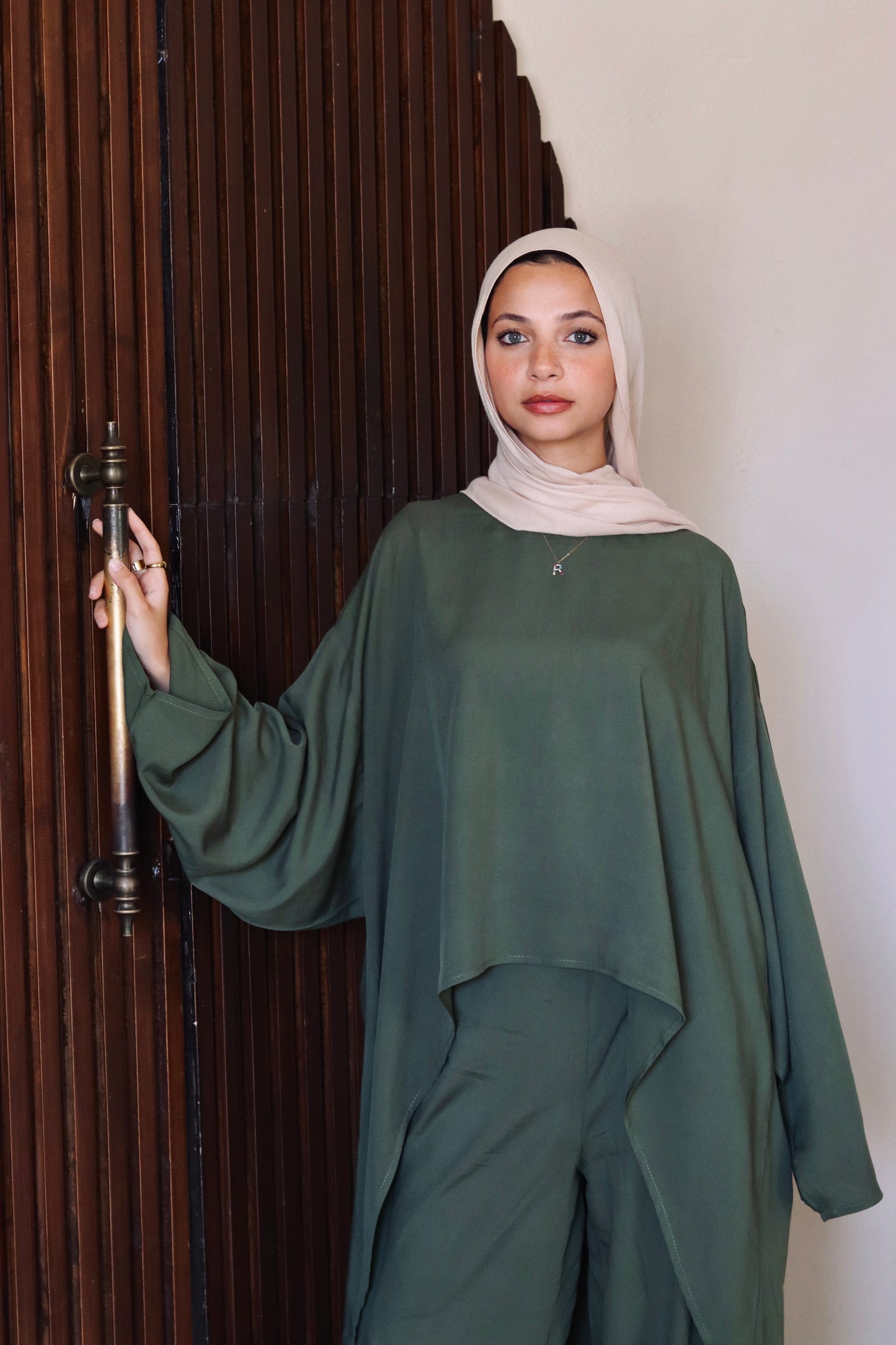 Liliana Blouse In Olive-Green