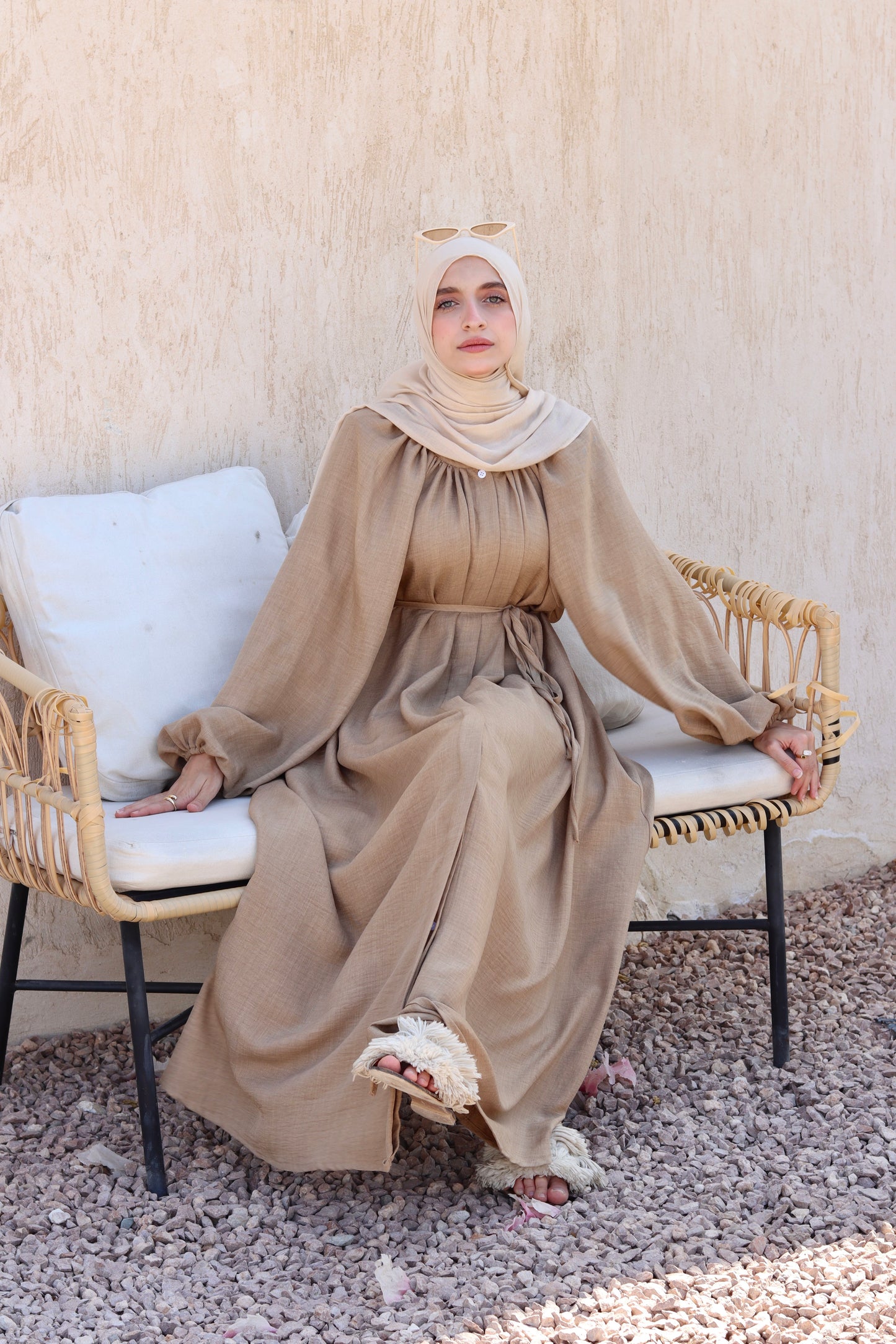 Nivra Dress In Dark-Beige