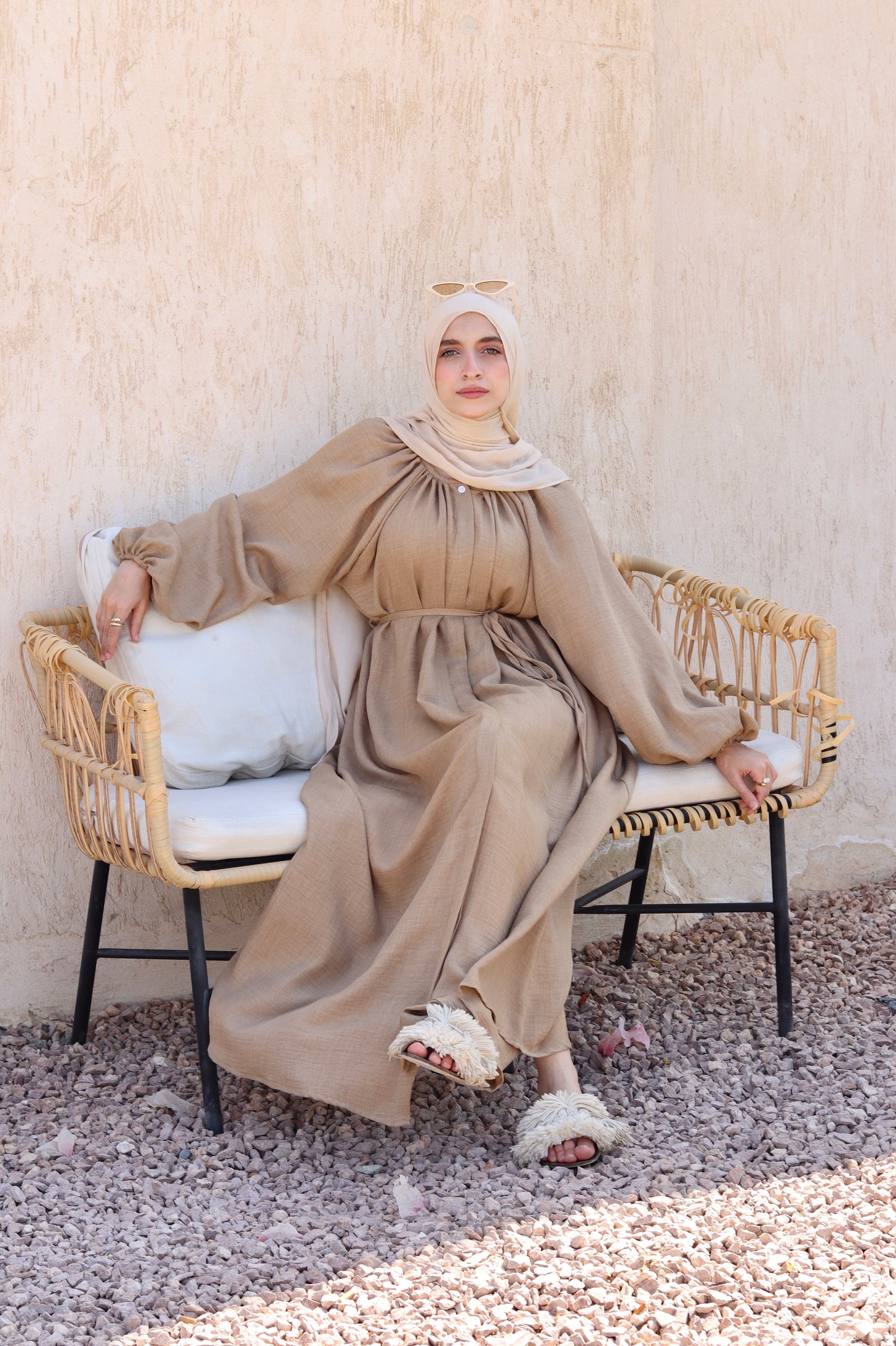 Nivra Dress In Dark-Beige