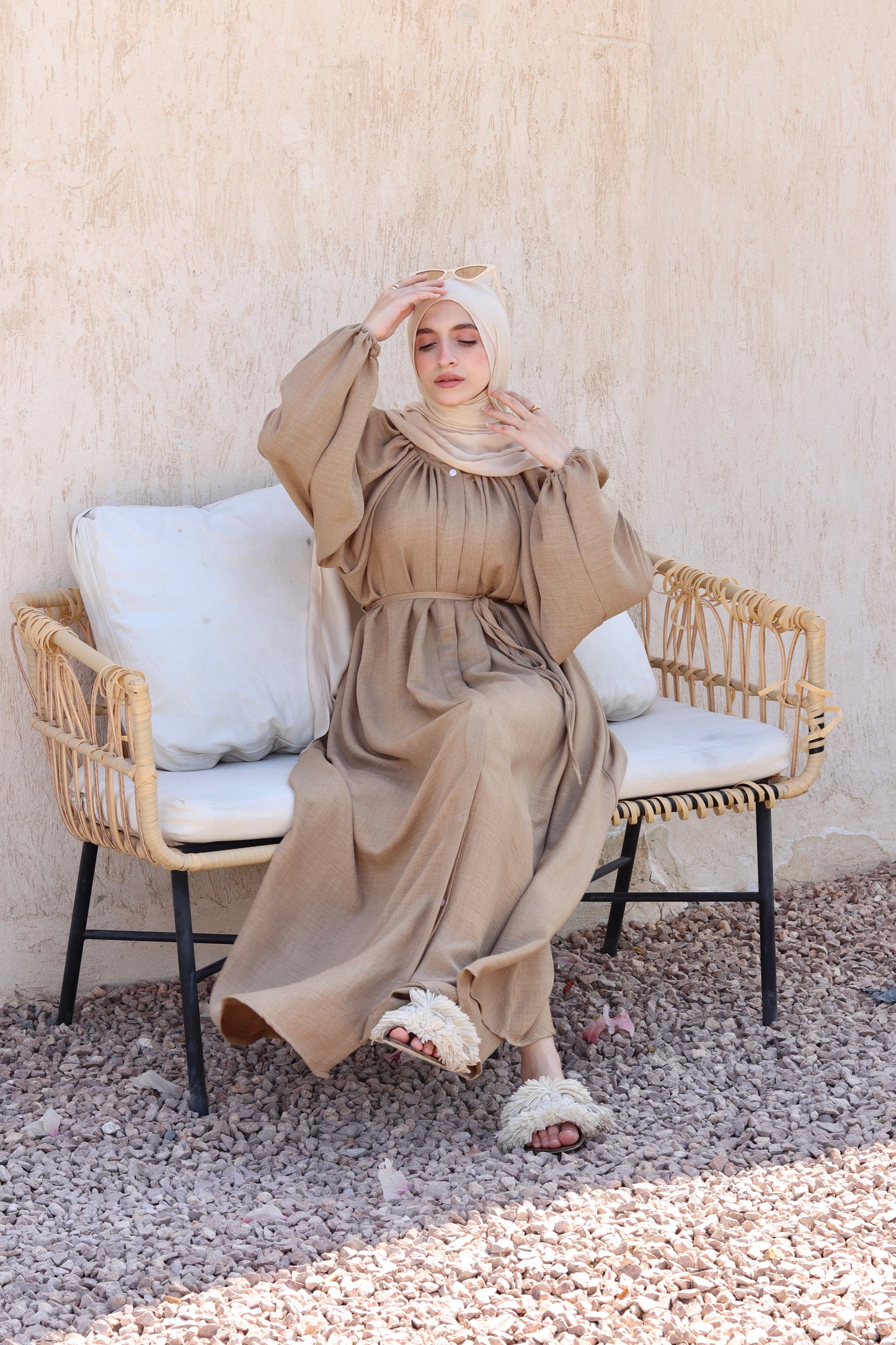 Nivra Dress In Dark-Beige