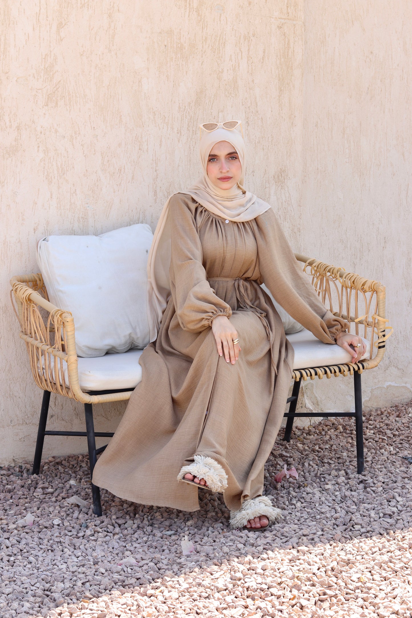 Nivra Dress In Dark-Beige