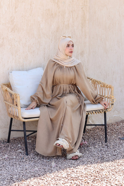 Nivra Dress In Dark-Beige