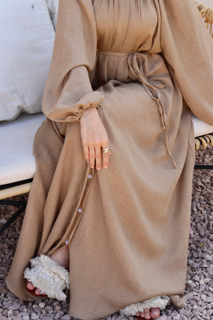 Nivra Dress In Dark-Beige