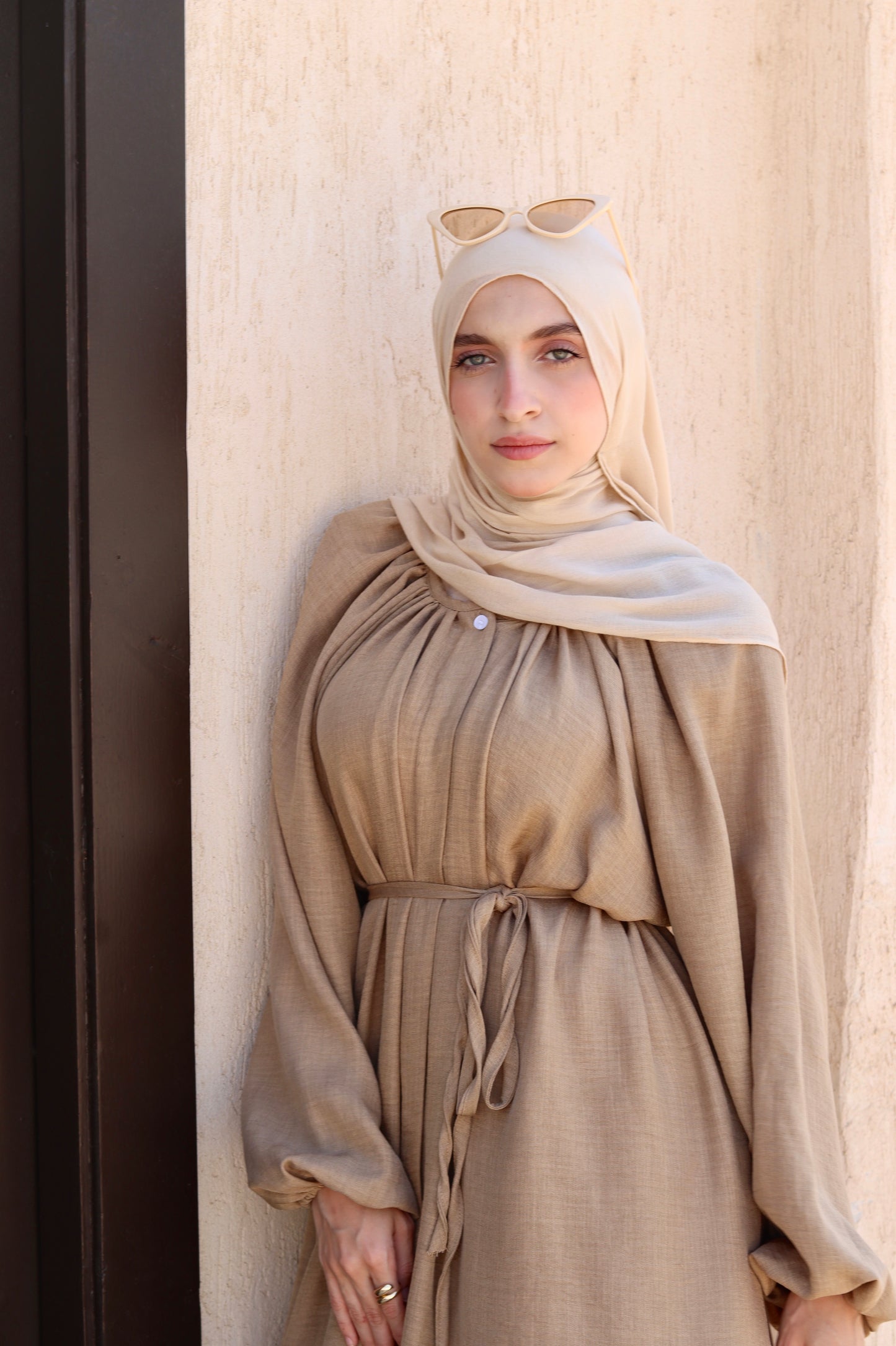 Nivra Dress In Dark-Beige