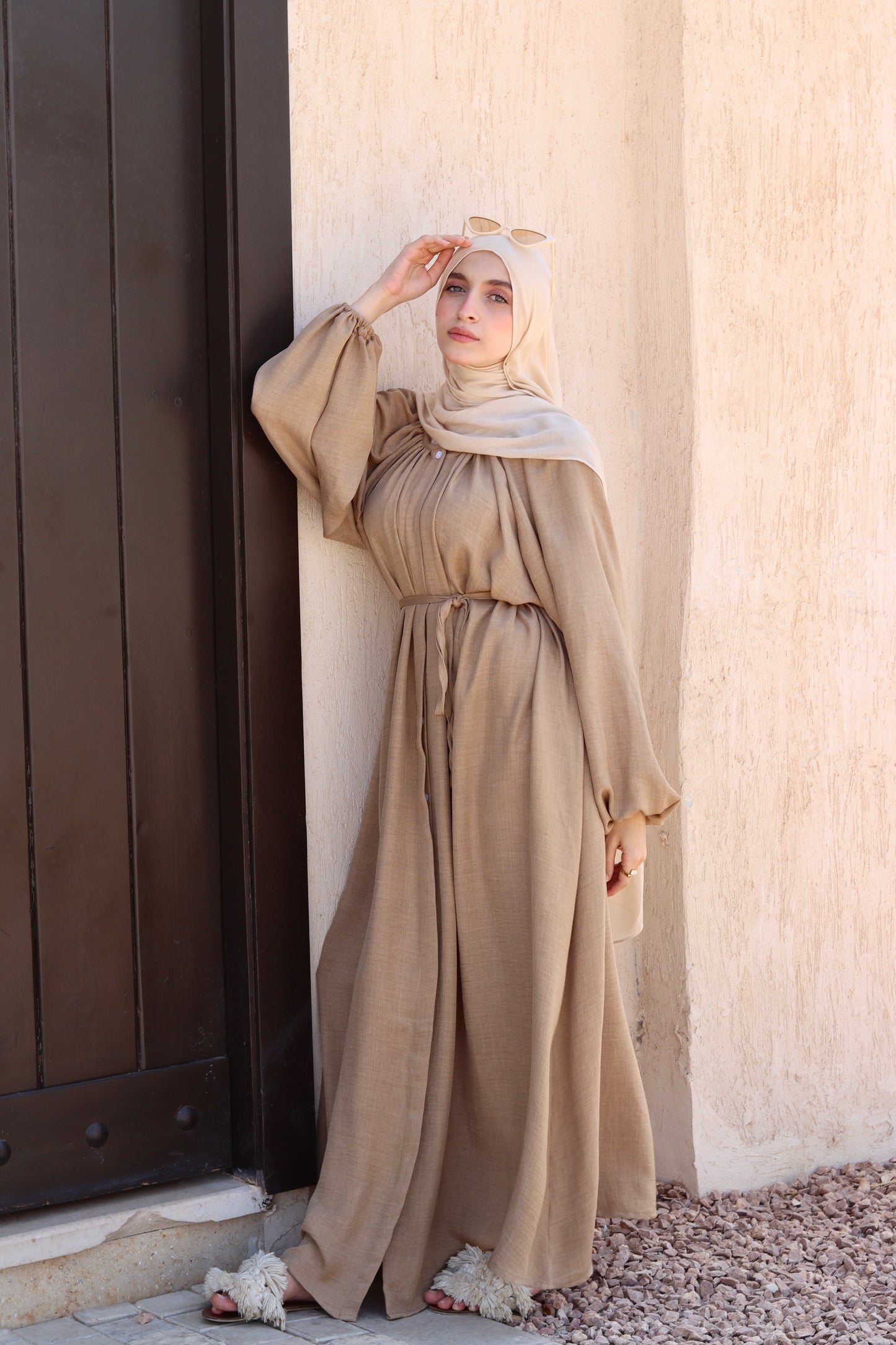 Nivra Dress In Dark-Beige