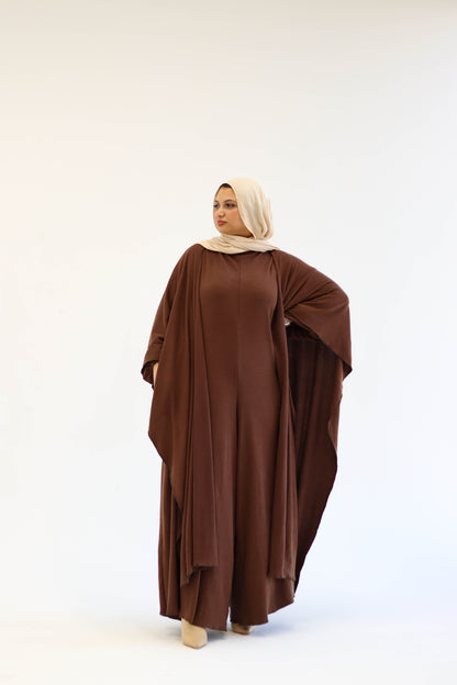 Asiia Set|Cape|Jumpsuit In Brown