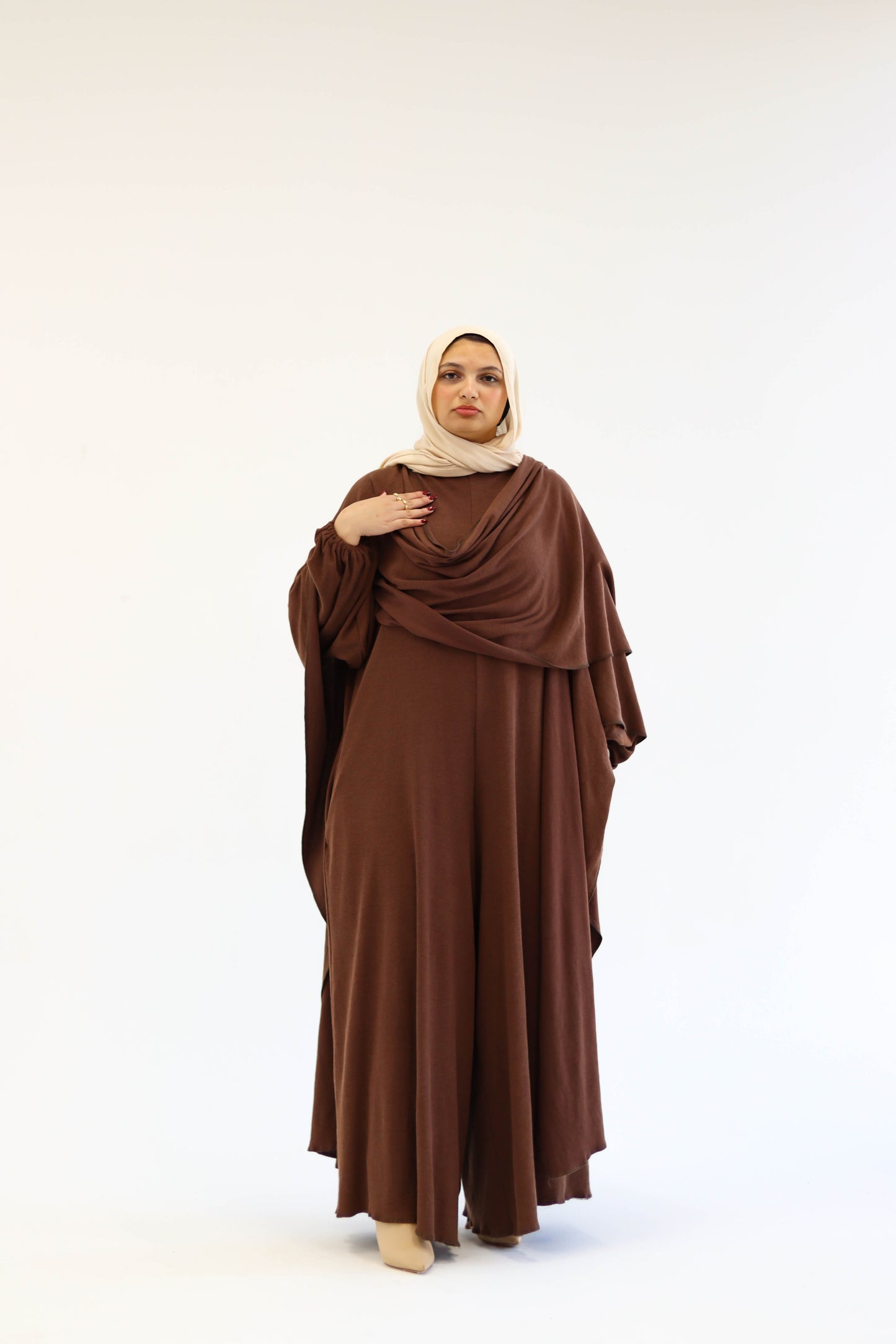 Asiia Set|Cape|Jumpsuit In Brown