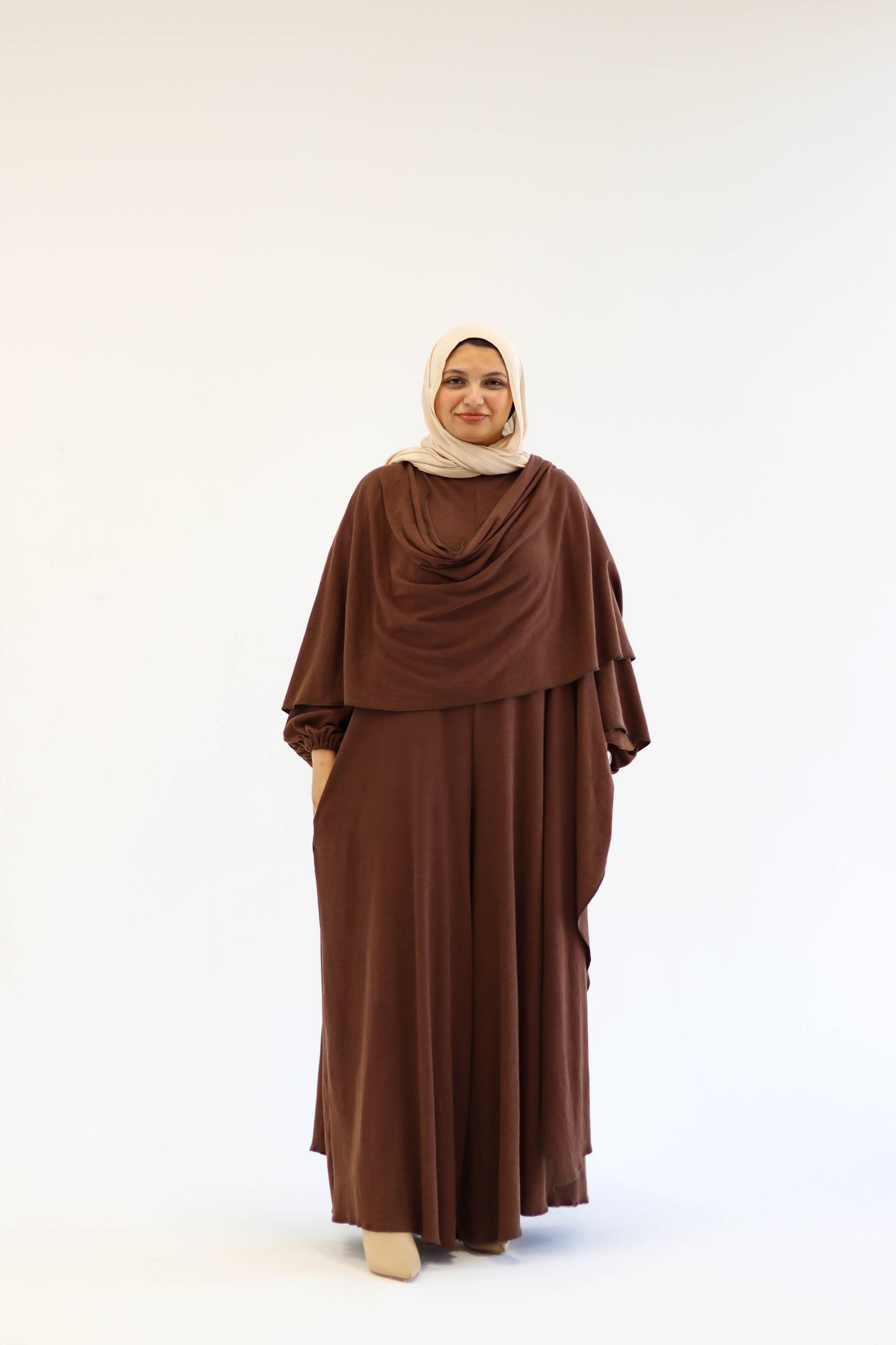 Asiia Set|Cape|Jumpsuit In Brown