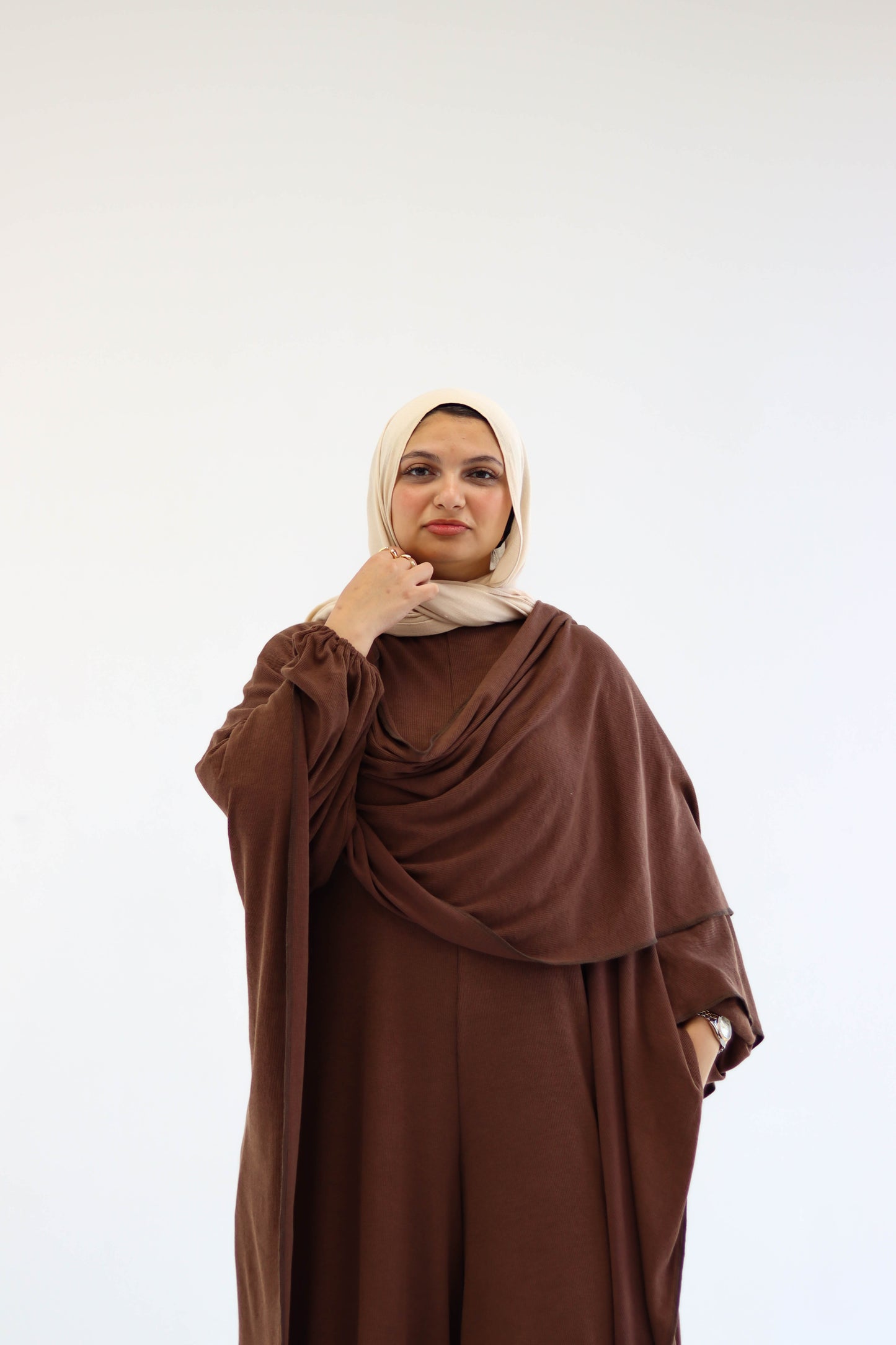 Asiia Set|Cape|Jumpsuit In Brown