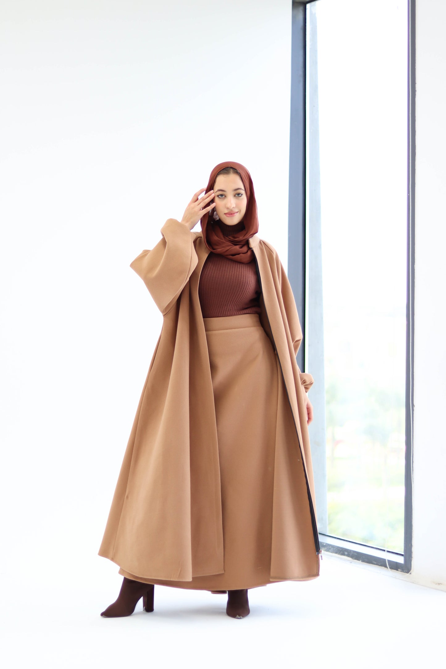 Tianna Coat|Skirt In Cafe