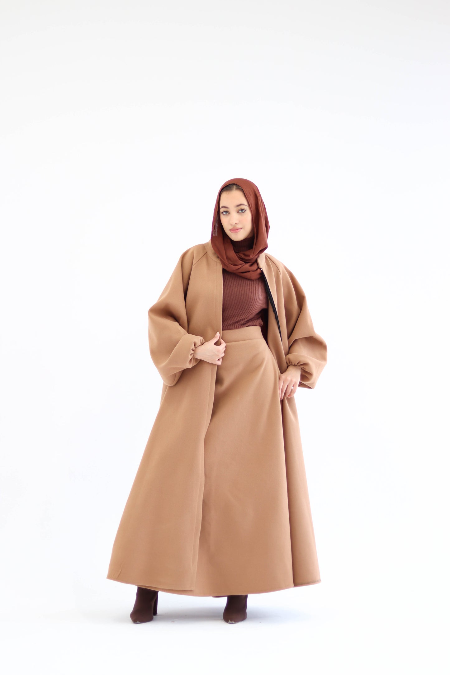 Tianna Coat|Skirt In Cafe