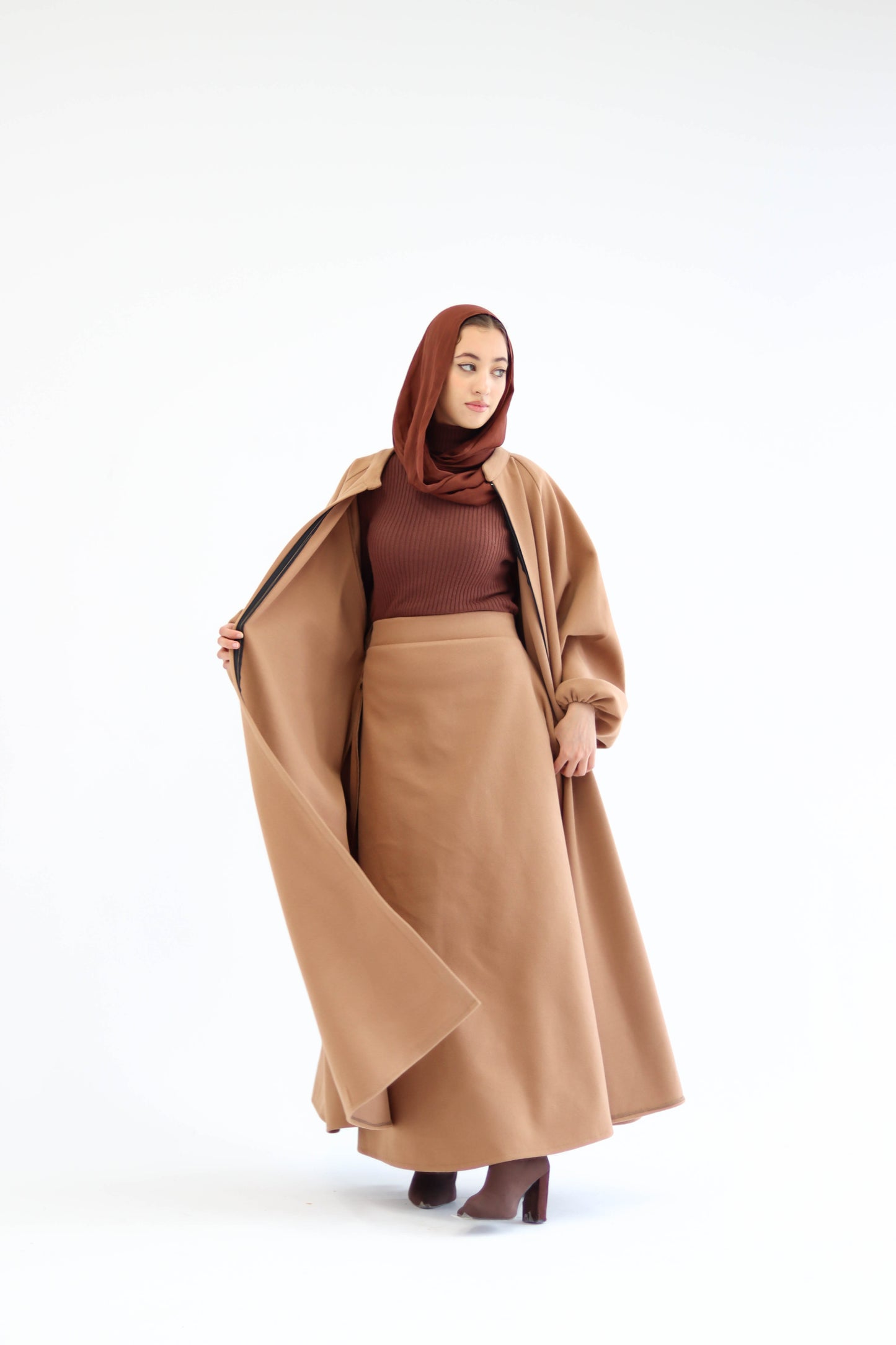 Tianna Coat|Skirt In Cafe