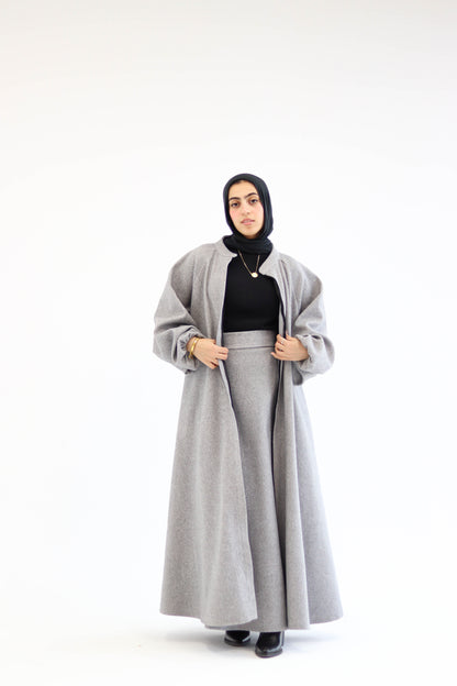 Tianna Coat|Skirt In Grey