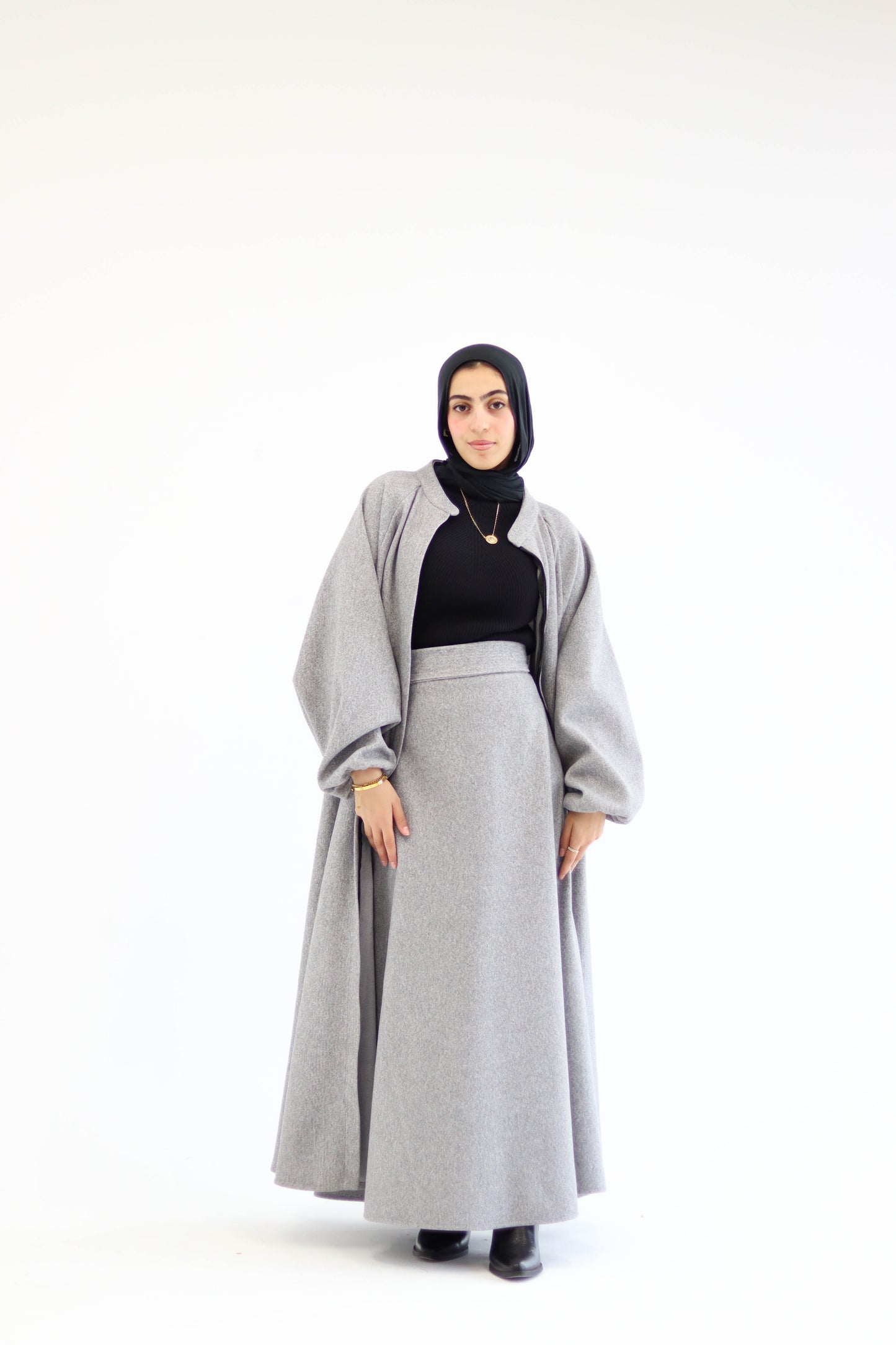 Tianna Coat|Skirt In Grey