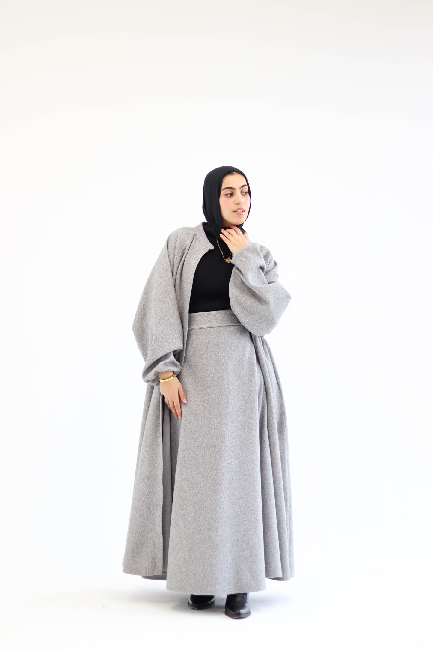 Tianna Coat|Skirt In Grey