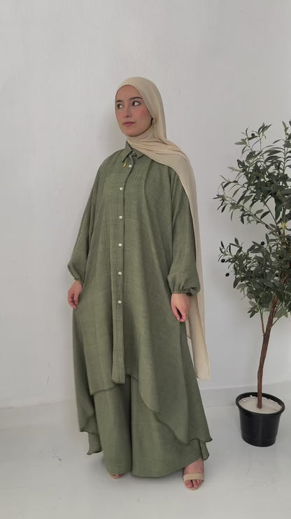 Emilia Set In Olive-Green